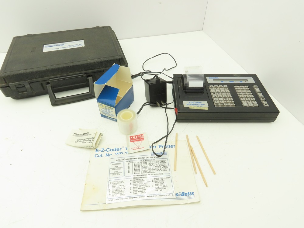 Thomas & Betts WD-25P E-Z-Coder Wire Marker Printer Tested & Working