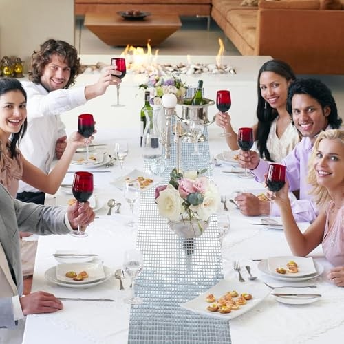 Glitter Table Runner, Disco Party Decor Table Cloth, 70s 80s Retro Style B