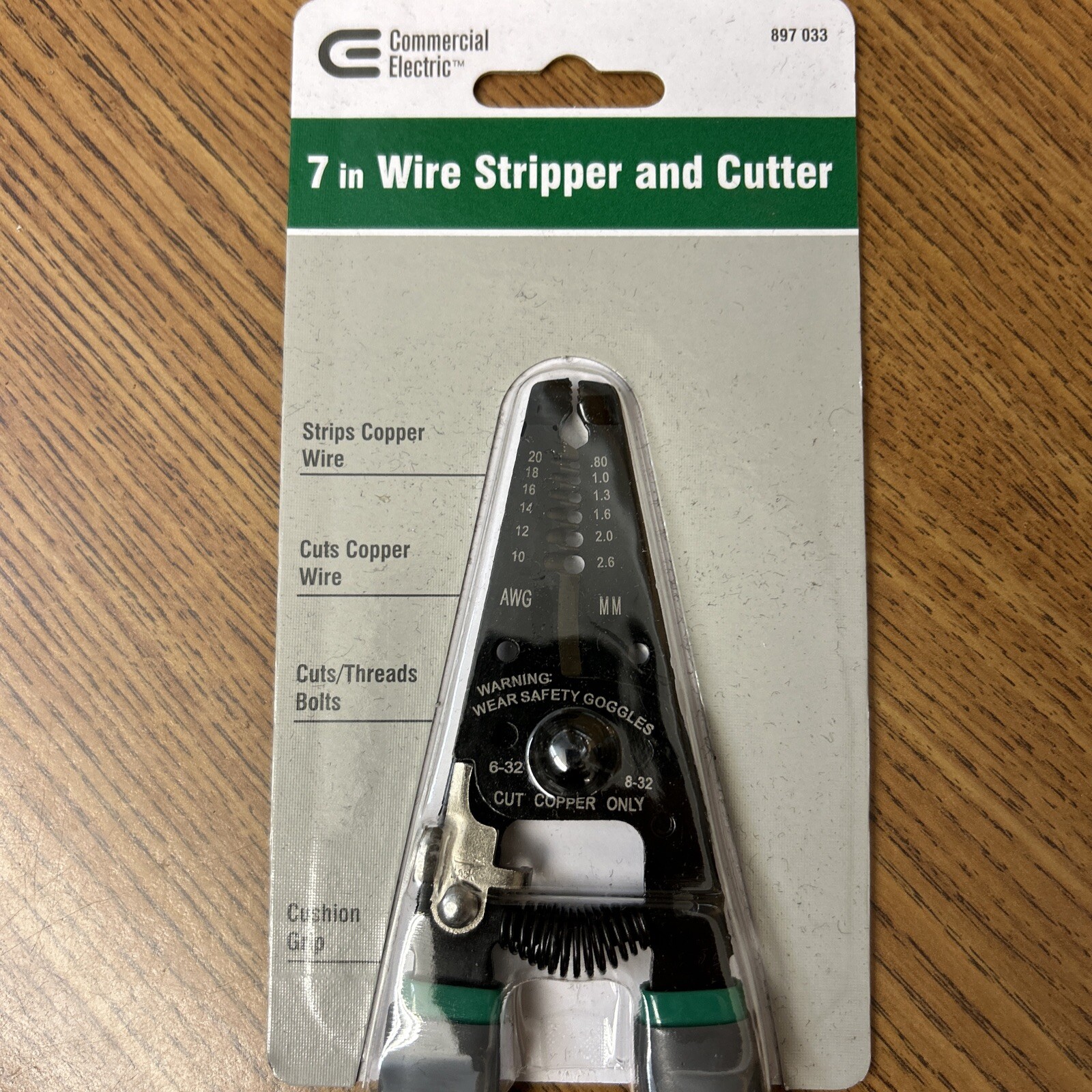 Commercial Electric - 7 Inch Wire Cutting Stripping Pliers - #897 033 Strip