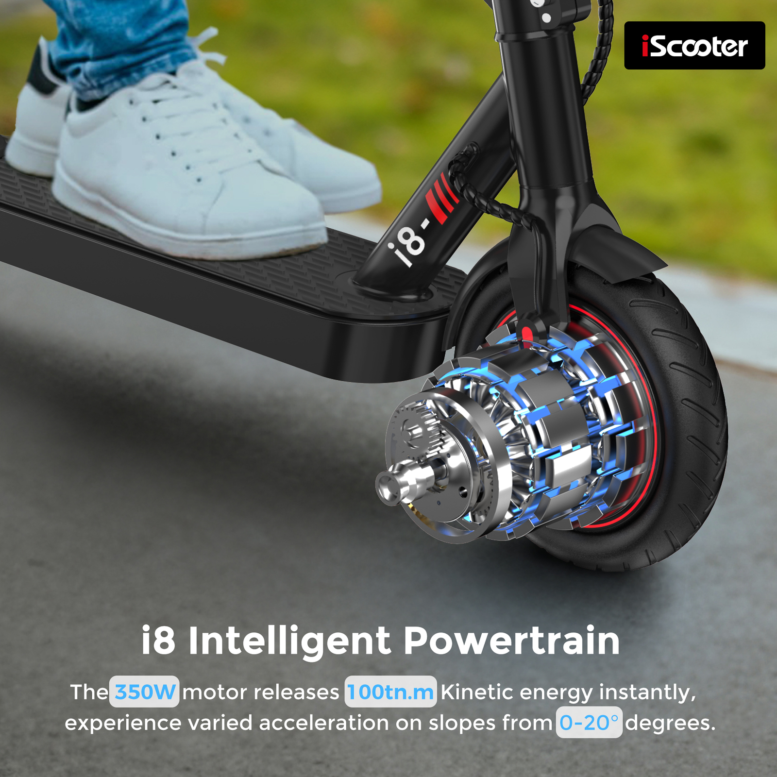 Portable Folding Electric Scooter 350W Long Range 20Km 3-Speed Modes E-Scooter