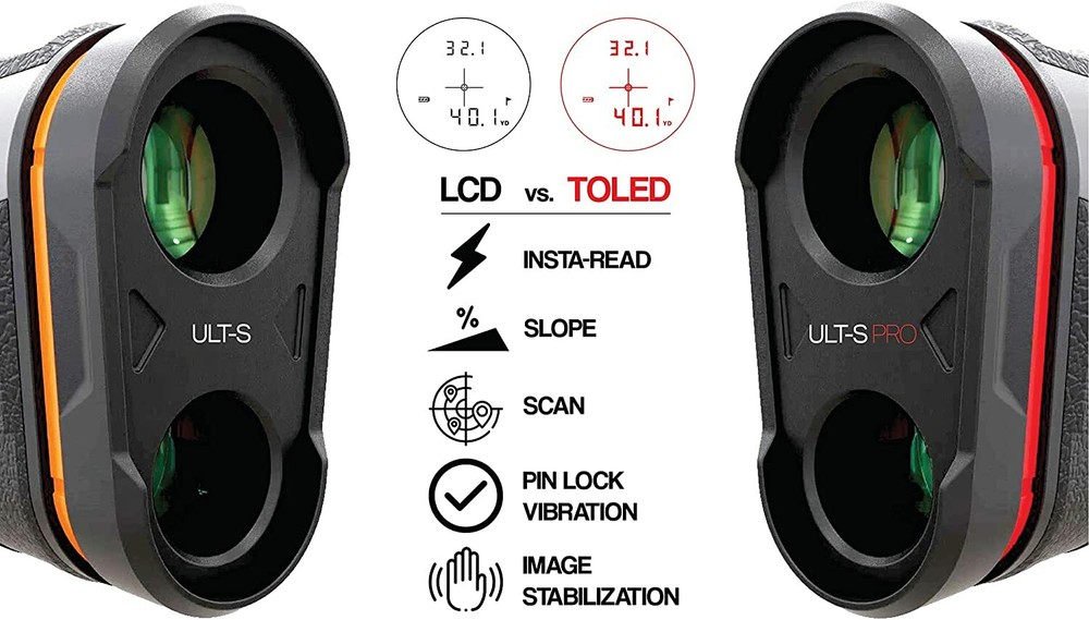 TecTecTec ULT-S Pro with Stabilization Golf Rangefinder with TOLED Display