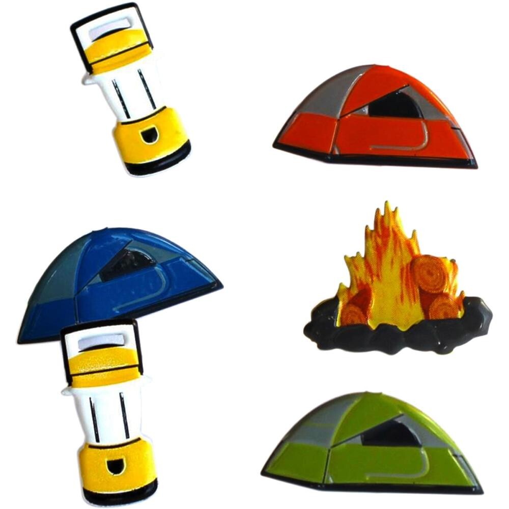 Camping, Decorative Scrapbook Brads - Eyelet Outlet #114