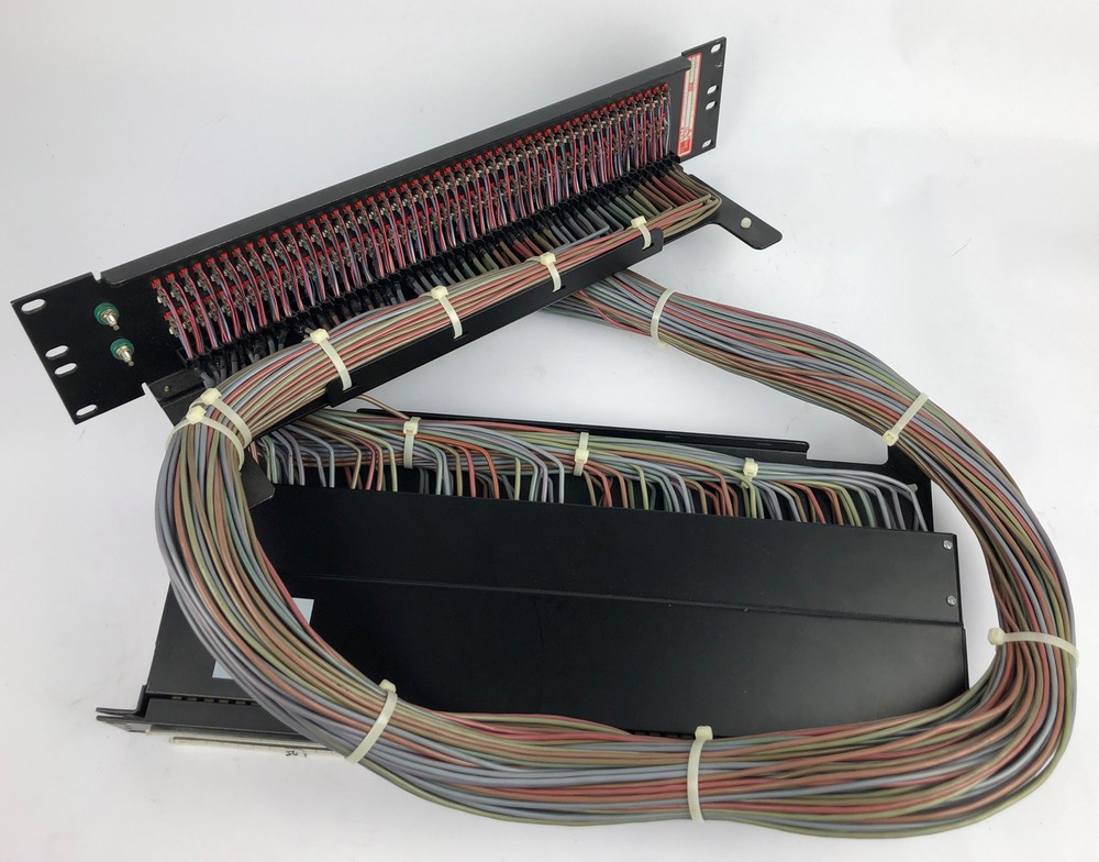 ADC 96 Bantam TT patchbay connected to ADC UP-96NMKII PPC RACKMOUNT PATCHBAY 4