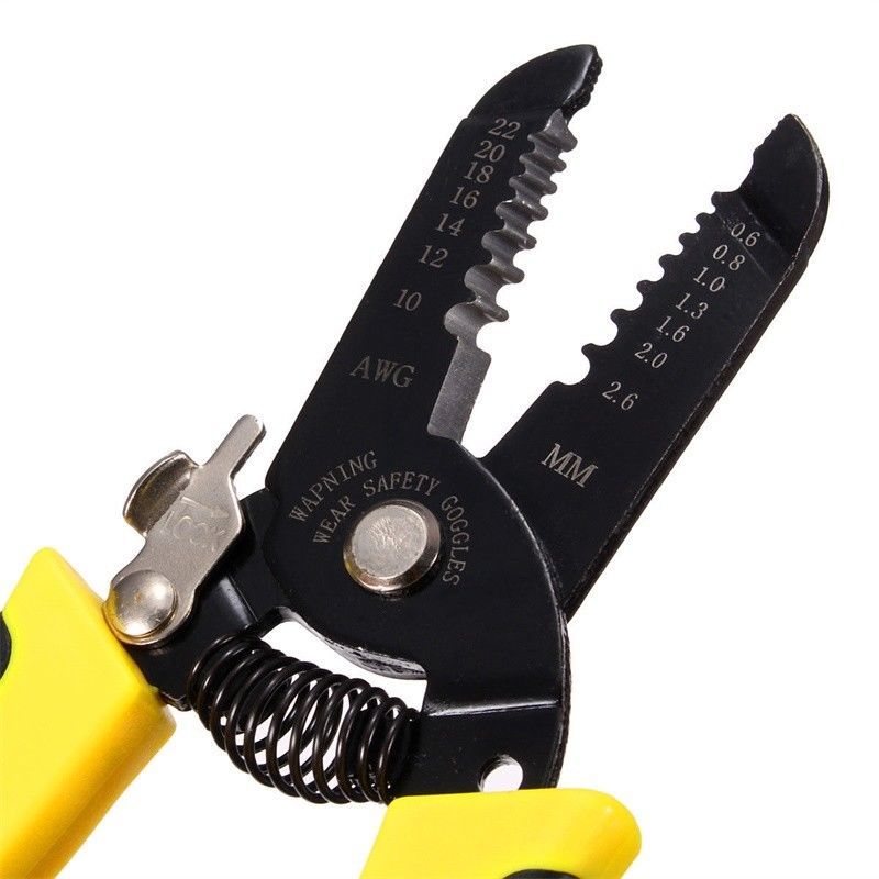 5pcs Cable Wire Stripper Cutter Plier AWG Metric Scale Hand Tool