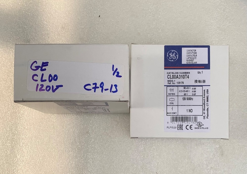 GE CL00A310T Contactor 120V 50/60 HZ Coil