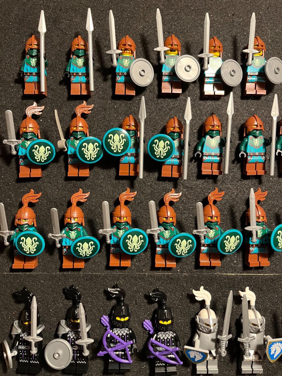 LEGO Minifigures Lot - Castle Theme - Kraken, Horse, Snake Knights