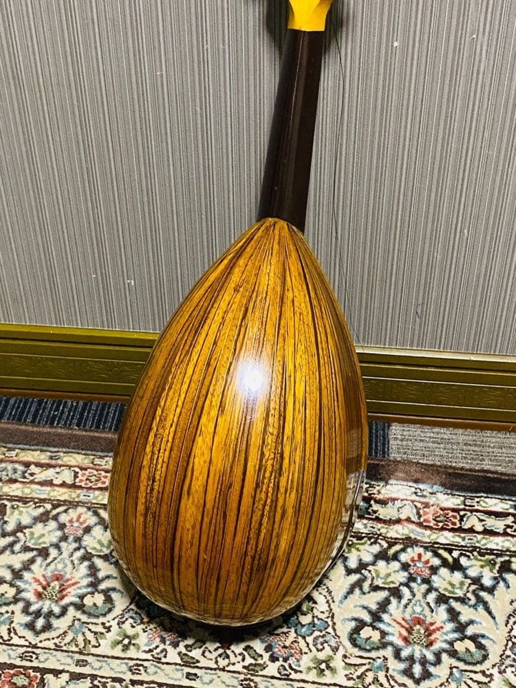 KUNISHIMA wood grain 8 string mandolin and case