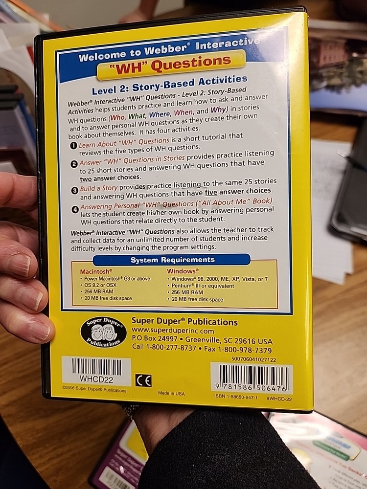 4 Super Duper - Webber WH Questions & GRAMMAR CD-ROM