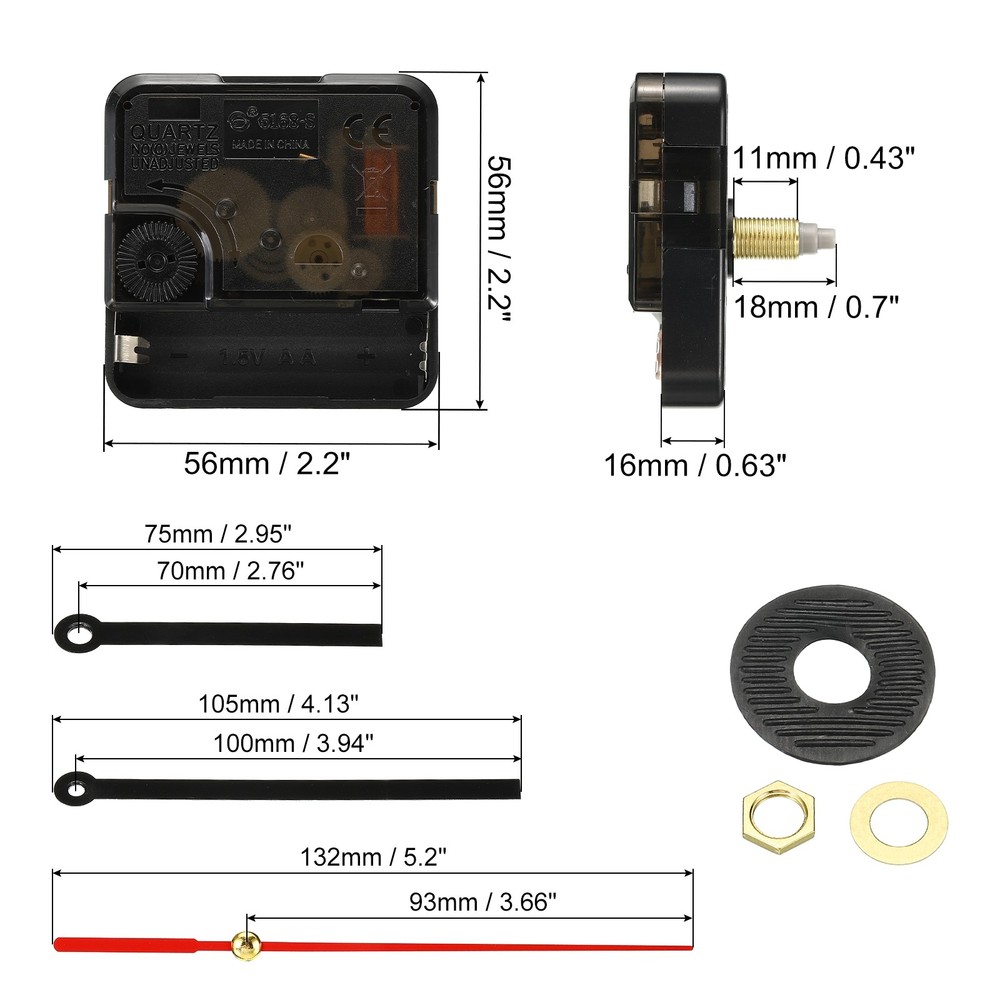 Clock Mechanism Replacement, Quartz Clock Mechanism DIY Wall Clock,16082