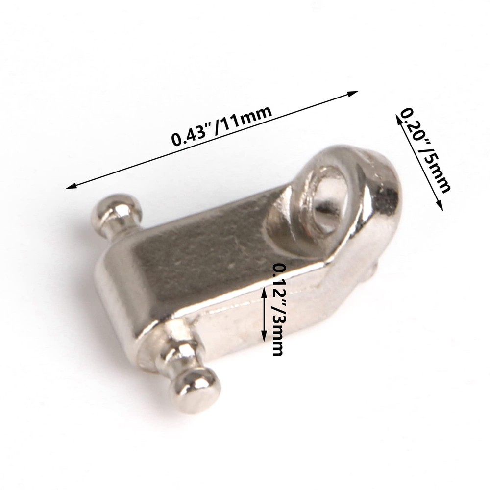Bstinay 20pcs Sturdy Electric Guitar Roller String Retainers Trees Silver