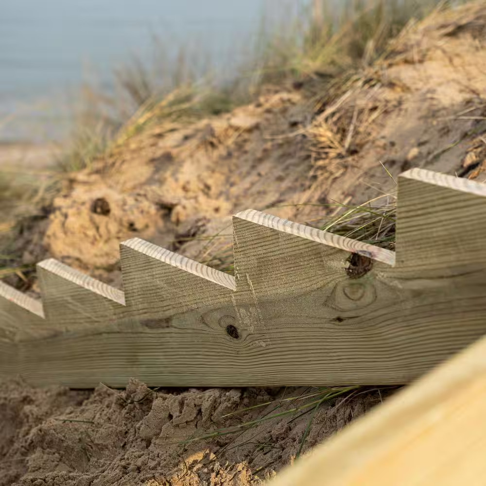 5-Step Ground Contact Pressure-Treated Pine Stair Stringer