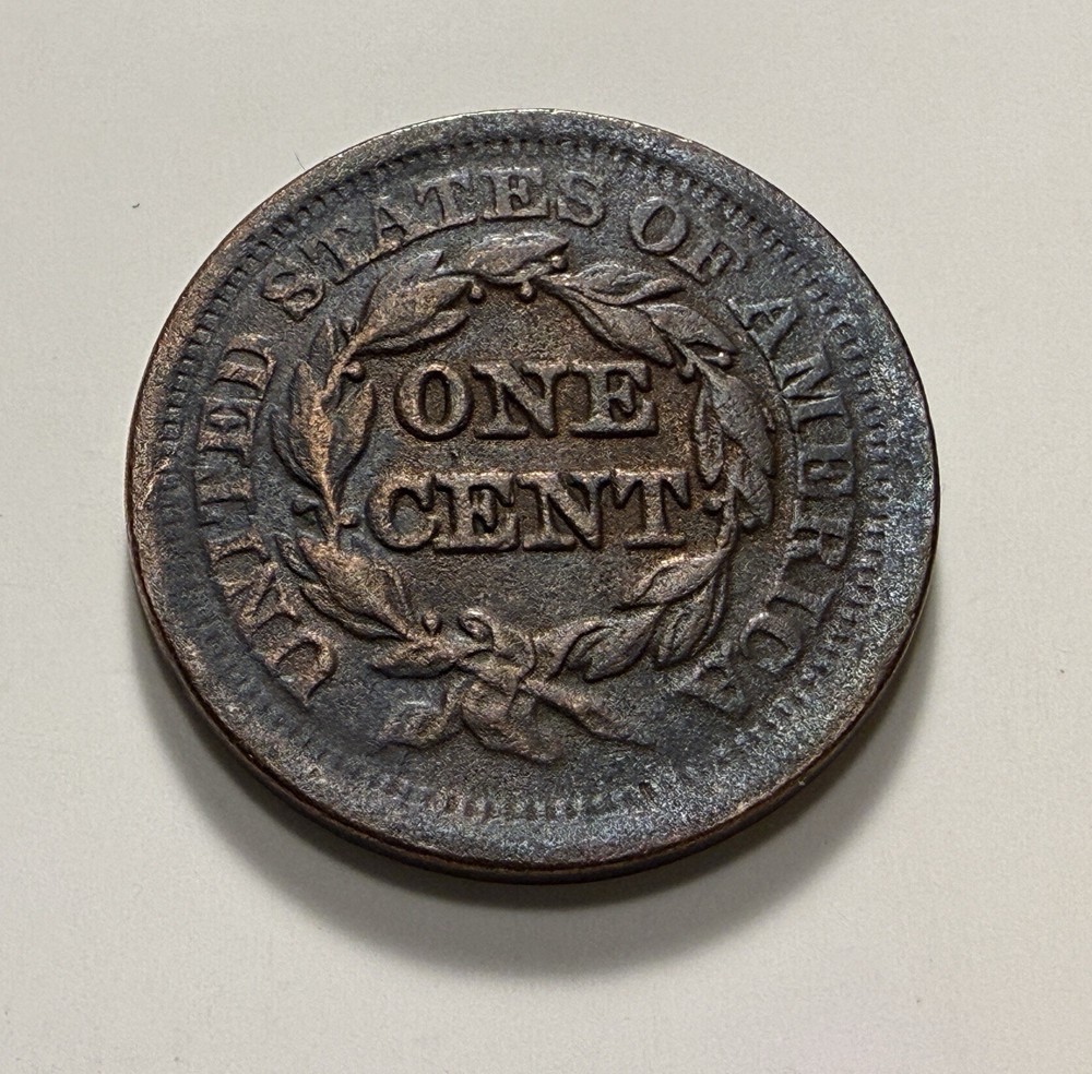 1852 BRAIDED HAIR LARGE CENT AU