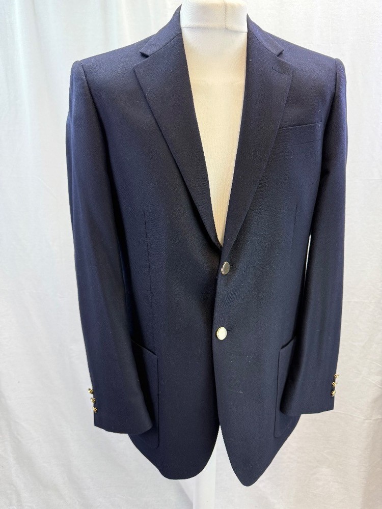 Berwin & Berwin Wool Blazer Size 40" Classic Navy Tailored Jacket