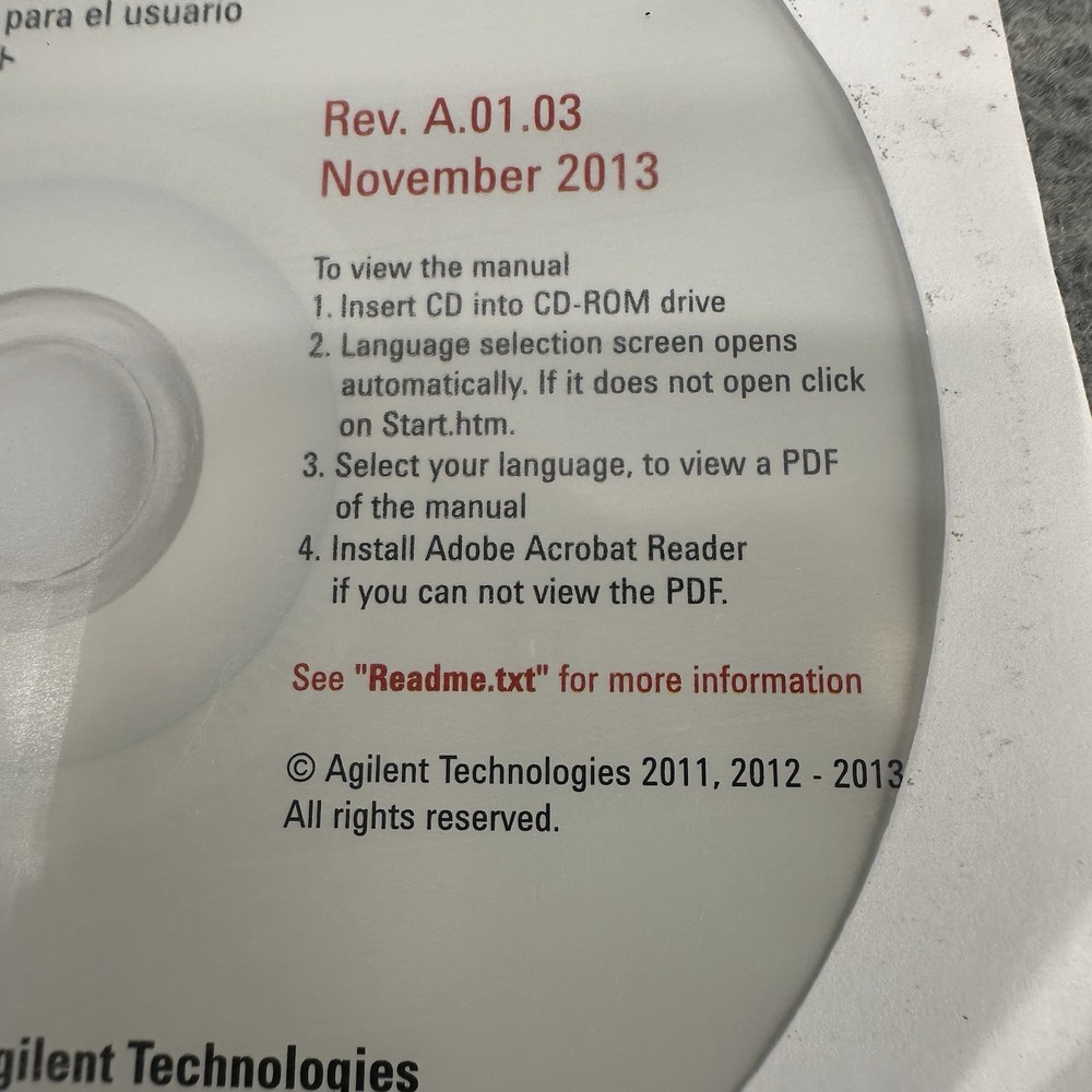 AGILENT TECHNOLOGIES - Lan Card G1369C User's Guide DVD EX