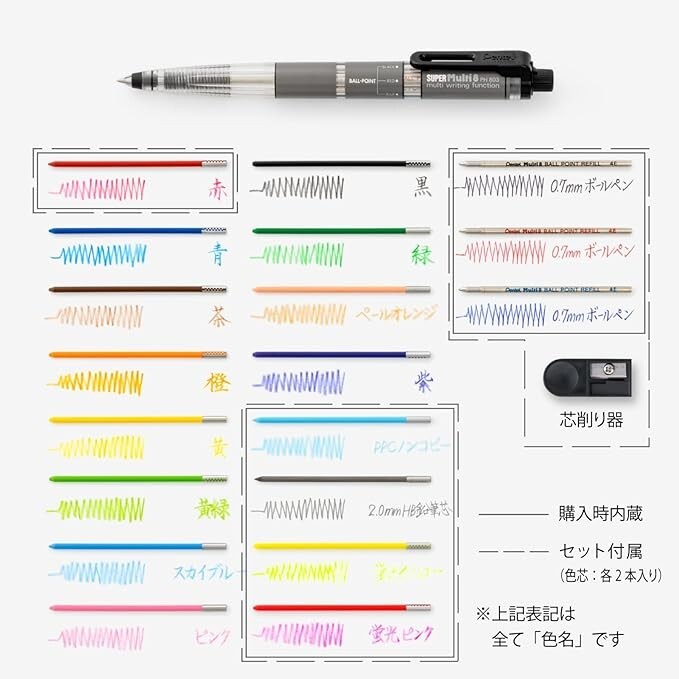 Pentel SUPER Multi 8 Set Multi Writing Function Extra Version from JAPAN