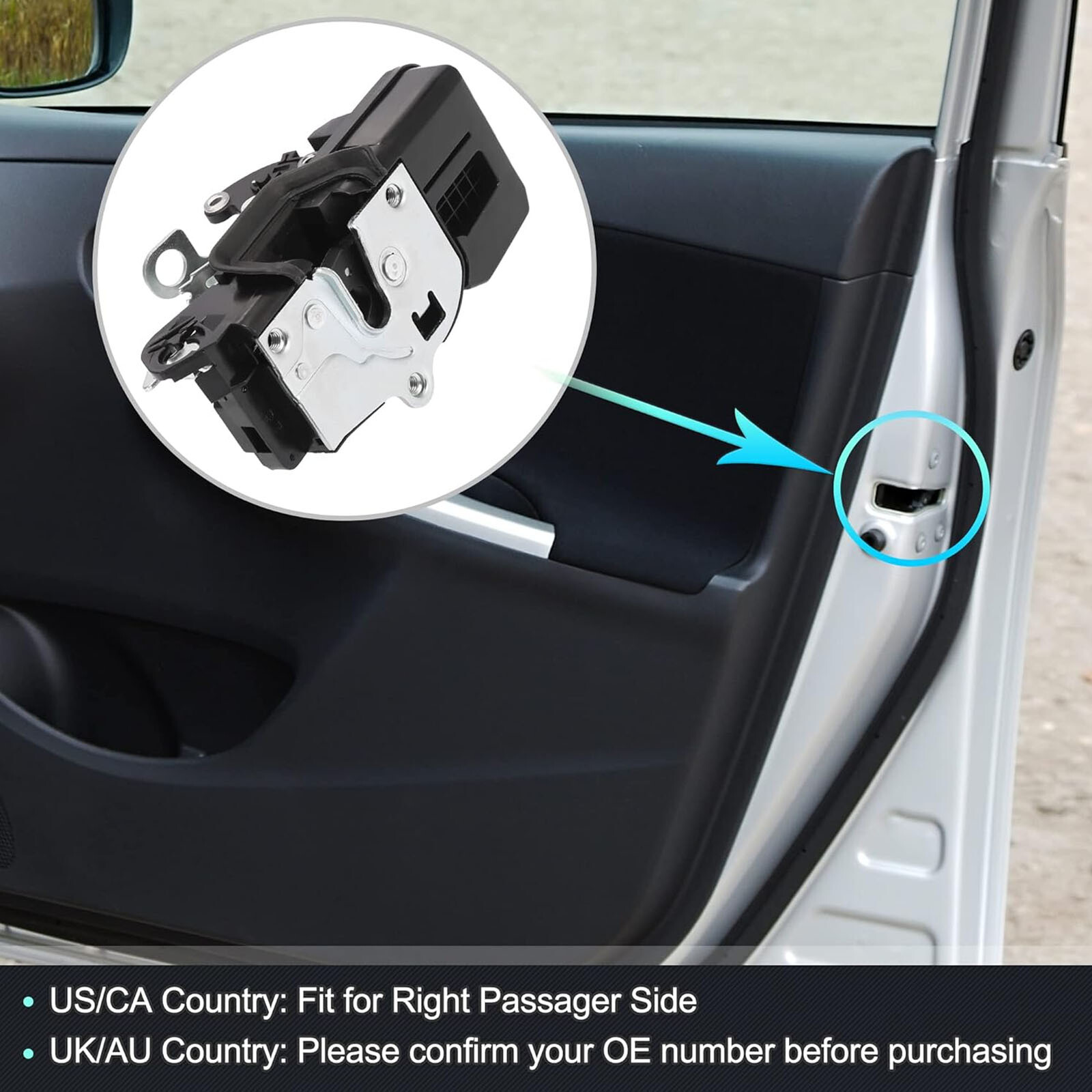 Door Lock Actuator Latch Front RH For 07-09 GMC Sierra Chevy Silverado 25945754