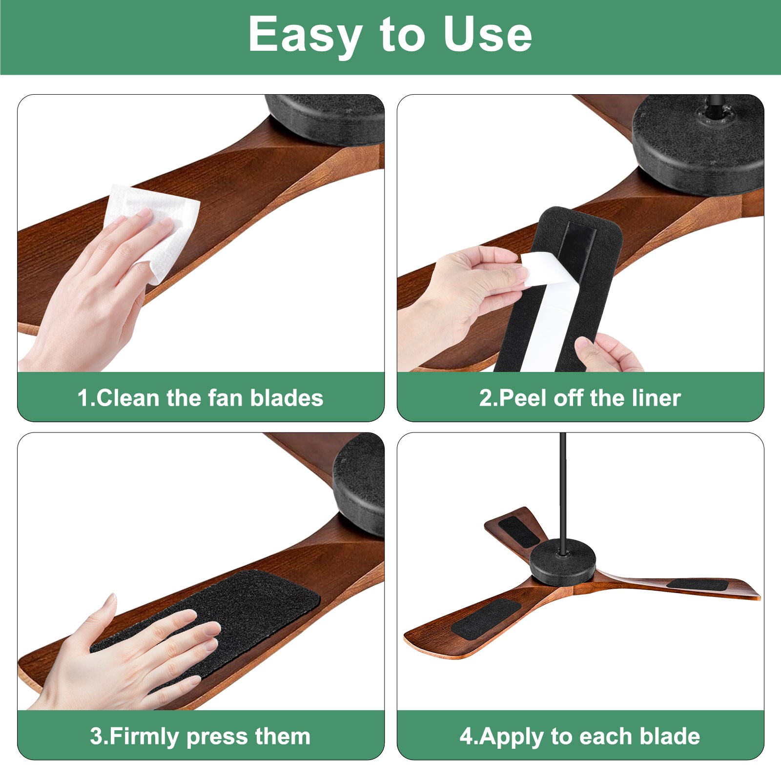 12x Ceiling Fan Air Purifier Pad Activated Carbon Filter Trap Dust Odor Allergen