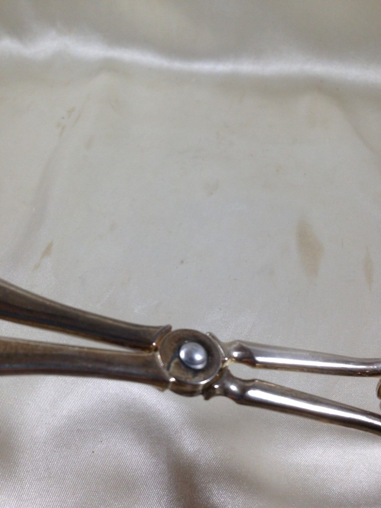 Vintage Leonard Silverplate Pastry Cake Serving Tongs