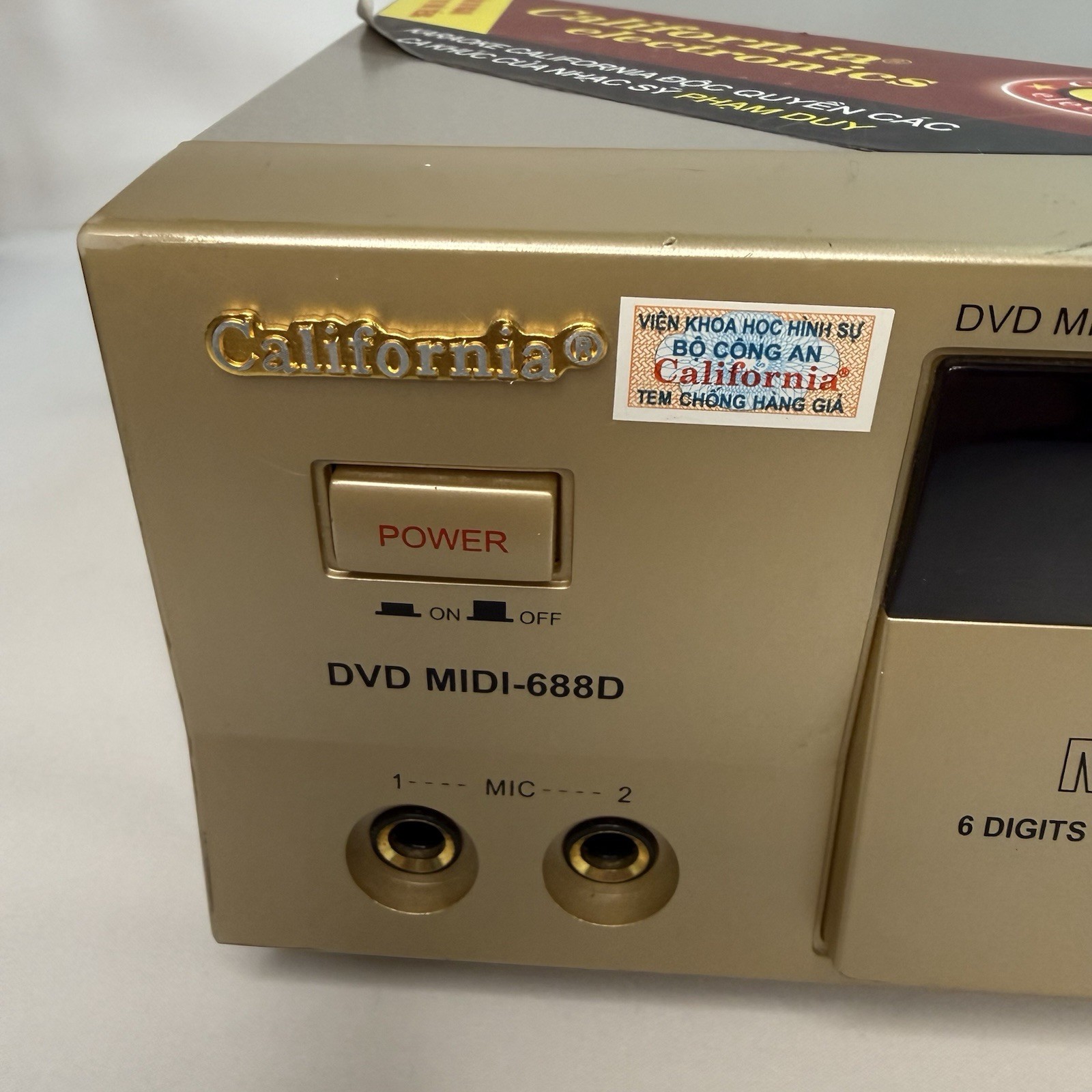 California Electronics DVD MIDI 688D Karaoke Player With Remote Tested Working