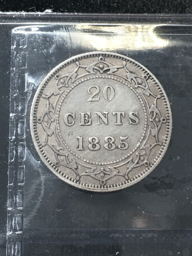 1885 ICCS Graded Newfoundland, ¢20 Cent, **VF-30**