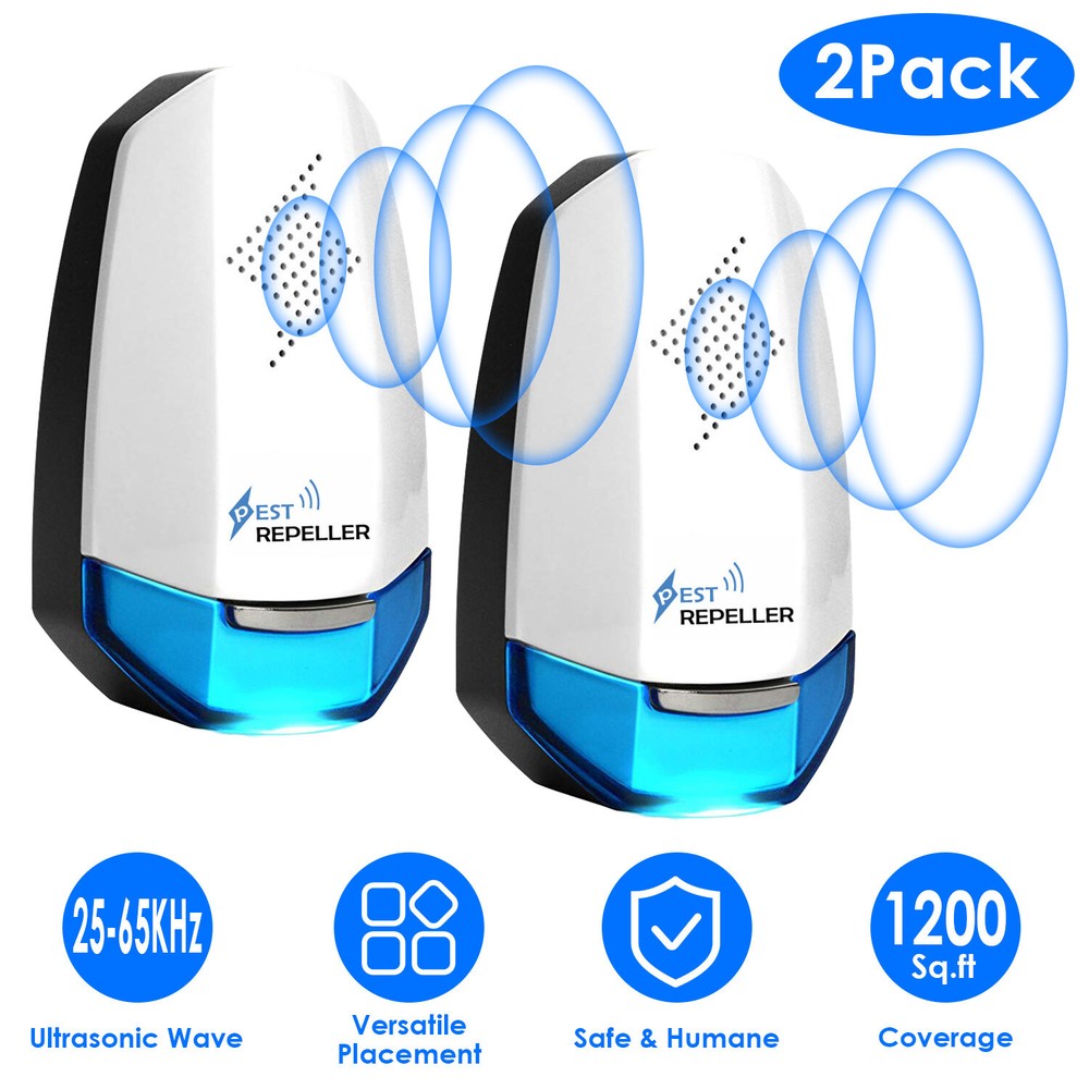 2x Ultrasonic  w/ Night light Plug In  Bed Bug Mouse