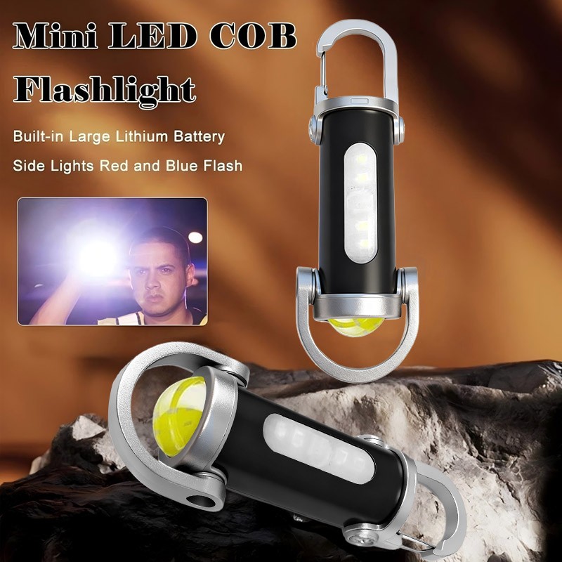 Super Bright LED Mini Flashlight USB Rechargeable Pocket Keychain Torch US