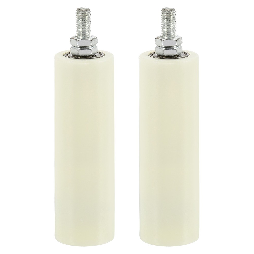 1Set Slide Gate Guide Roller 5.9" Adjustable Nylon Rollers, White