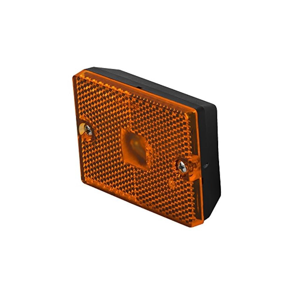 Amber Reflex Side Marker Light, 12V Stud Mount Clearance Light for Vehicles