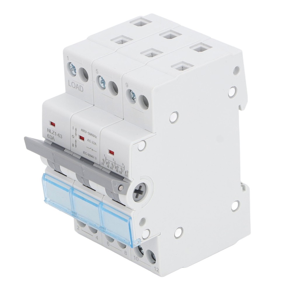 Manual Transfer Switch DIN Rail Mount 3P Interlock Circuit Breaker Switch Part