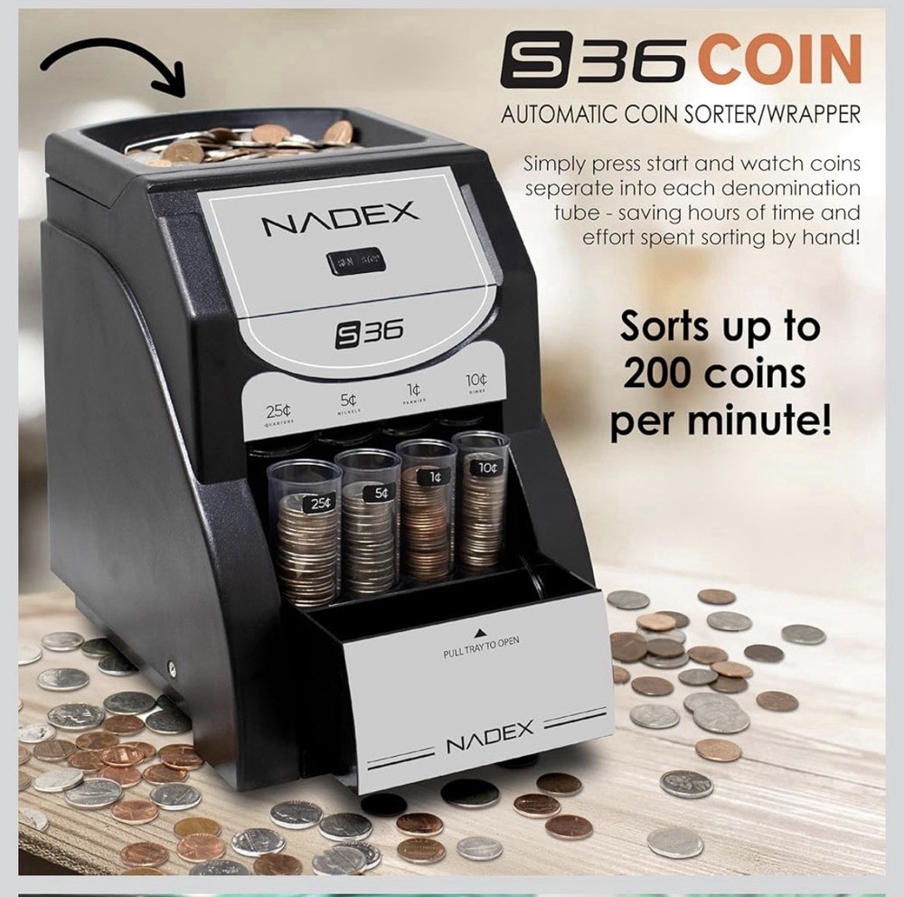 Nadex 36S Automatic Coin Sorter