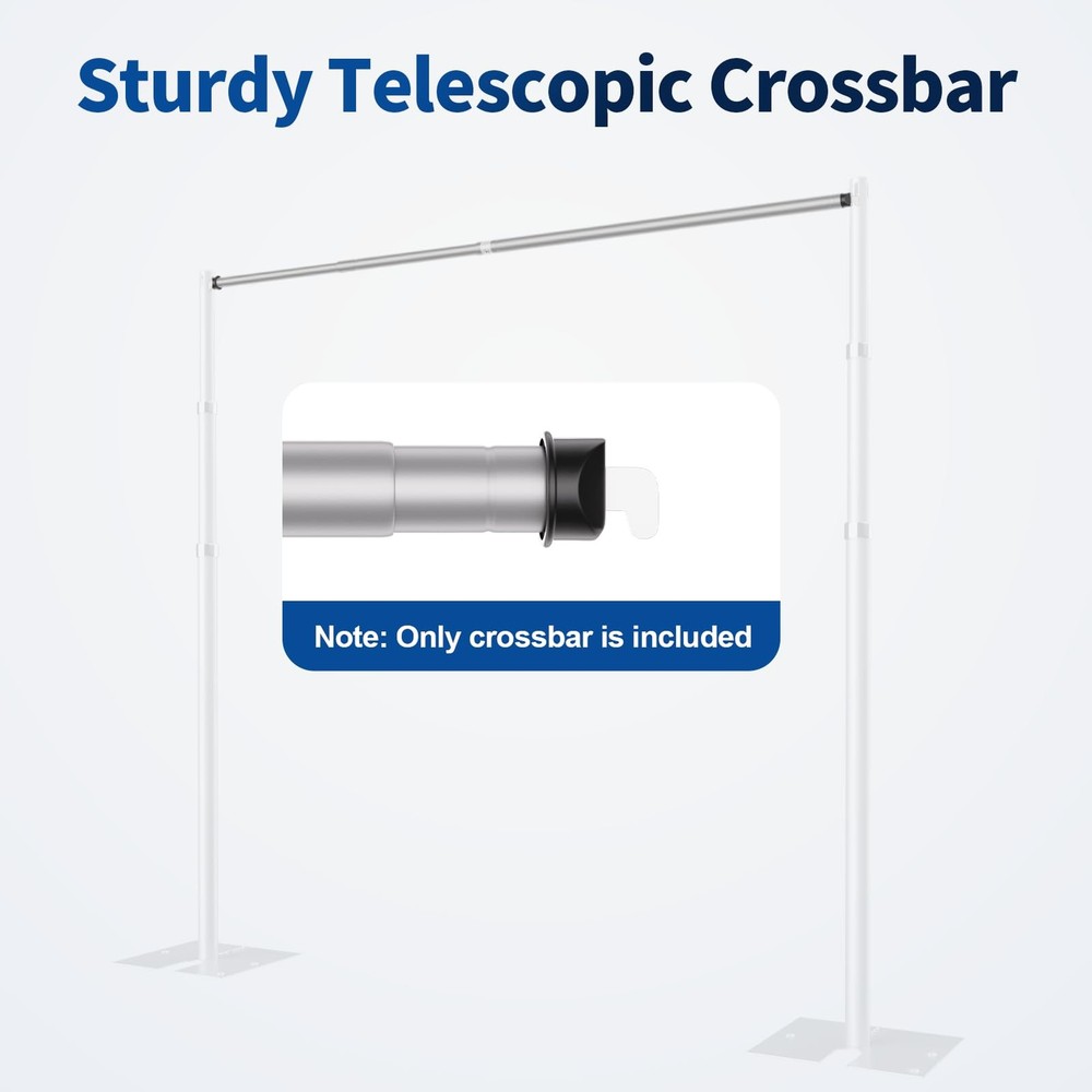 4-10ft Adjustable Crossbar Pipe and Drape for Backdrop Stand