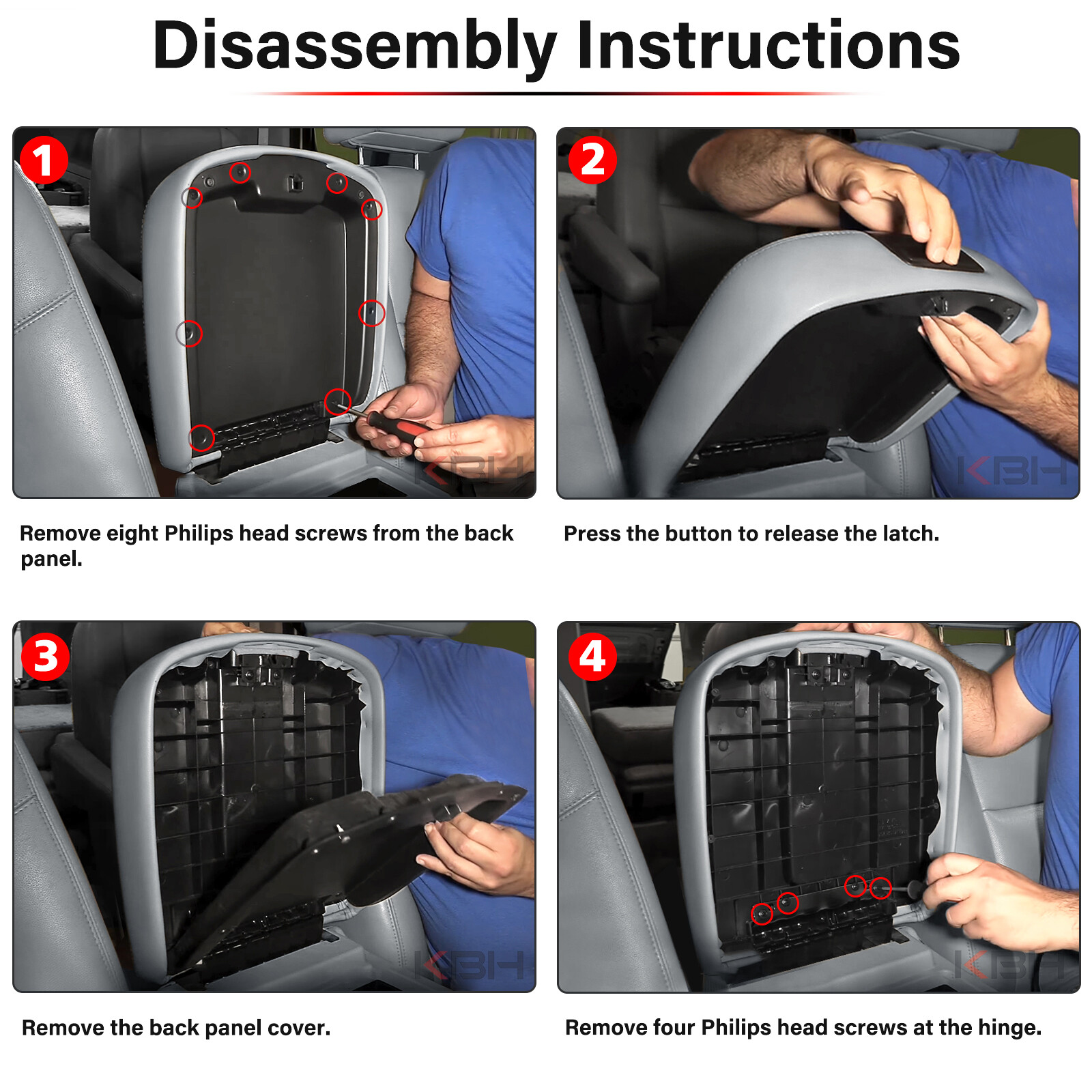 Fits GMC Sierra Yukon 2007-2013 Middle Console Lid Arm Rest Cover Trim Black