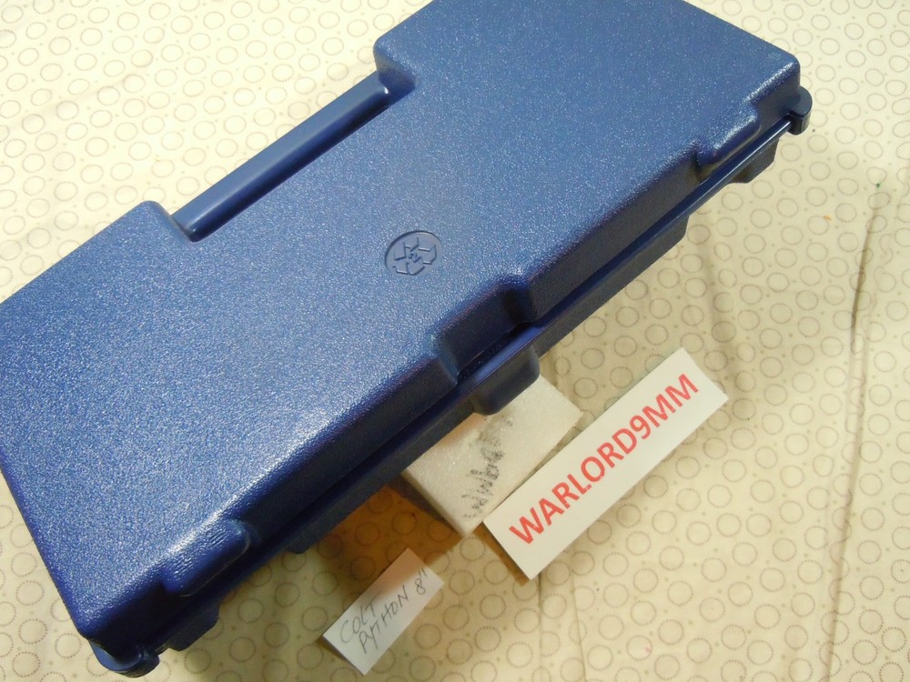 COLT PYTHON MOLDED FACTORY BLUE HARD CASE - 8 INCH..