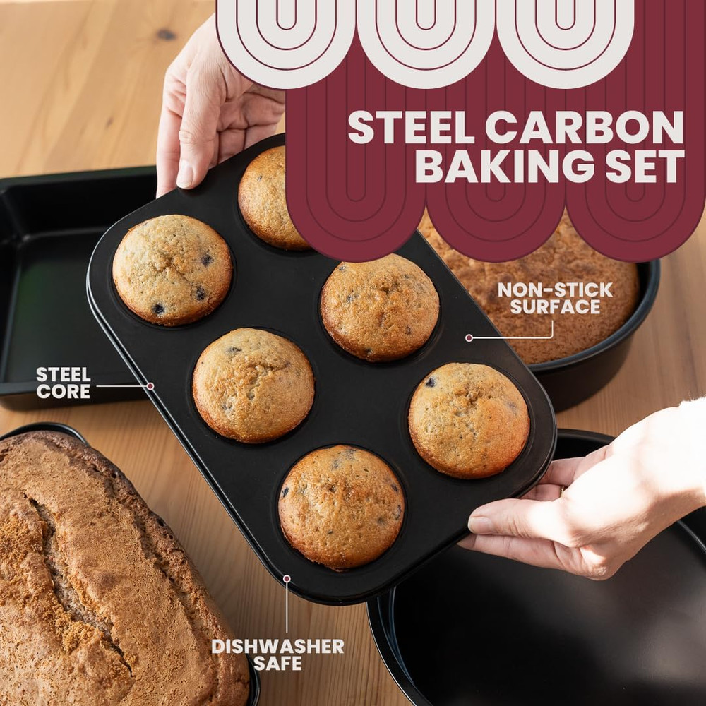 5-Piece Baking Set - Versatile and Oven Safe Bakeware Set - Durable Bakeware Set