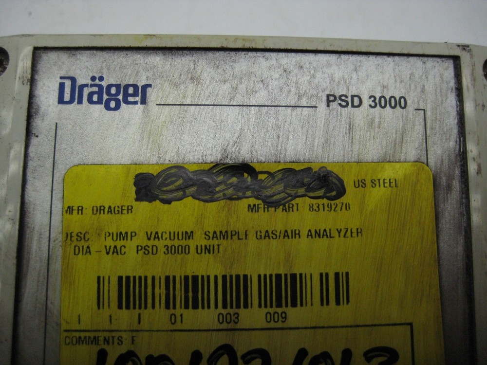 DRAGER PSD 3000 8319270 AIR ANALYZER UNMP