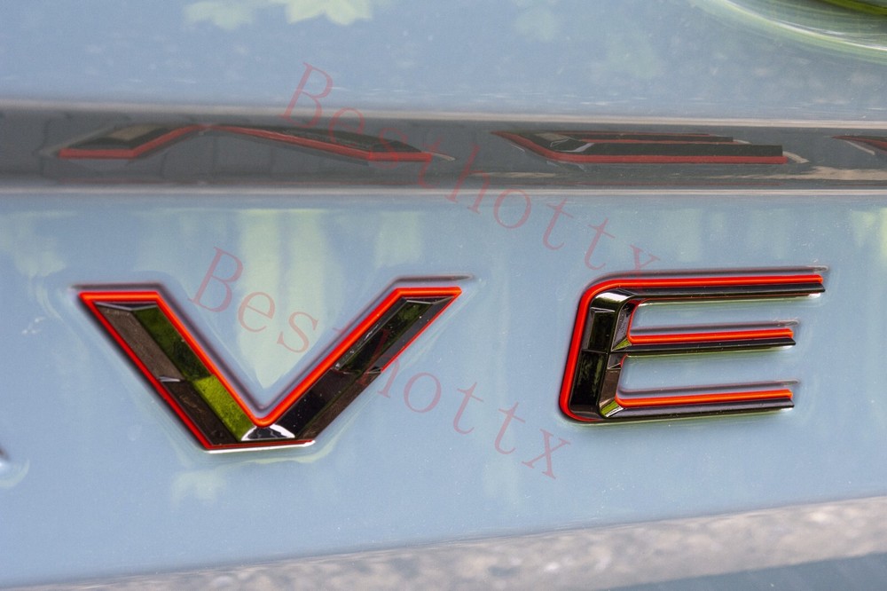 Black with Red 3D Domed Plastic Letters for Ford Maverick 2022+ Tailgate 