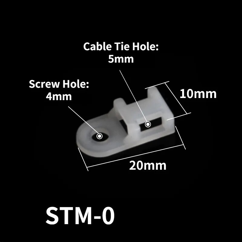 Cable Zip Tie Base Clips, Screw Mount Saddle Cradle Fixing Clips Holders