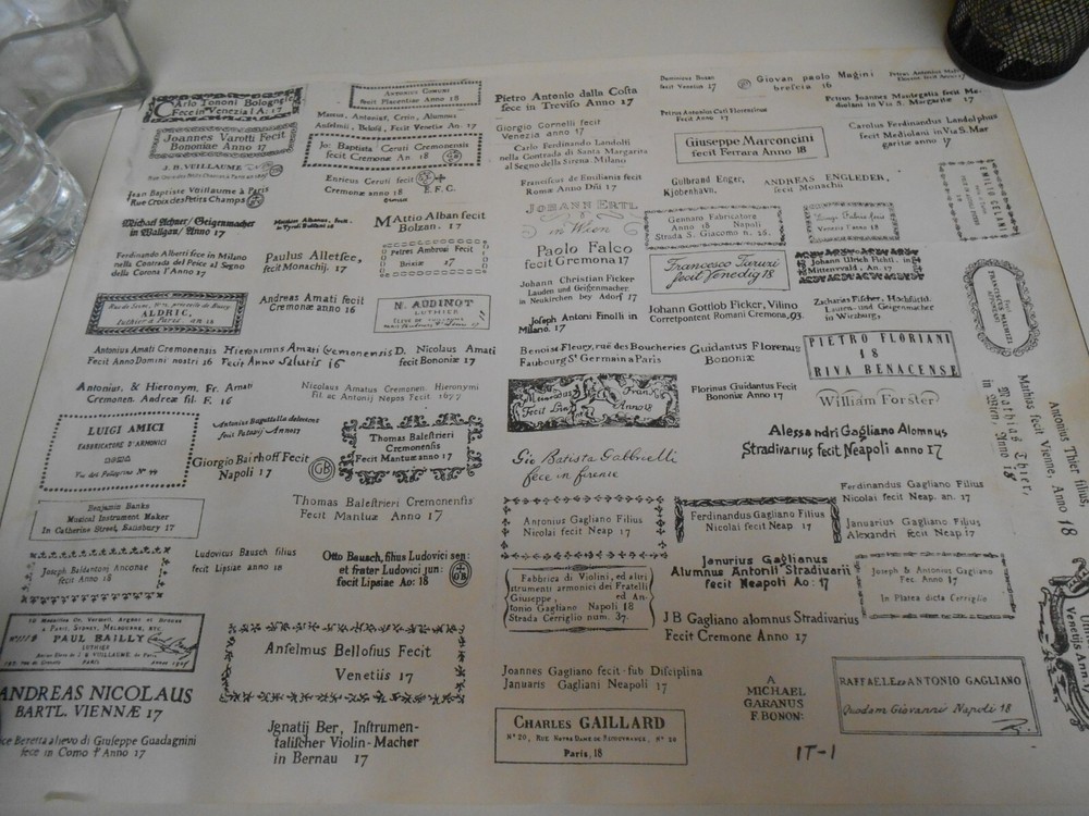 Poster - Violin Maker Labels