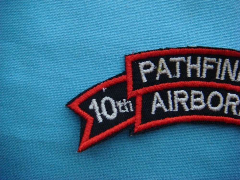 NAM WAR SCROLL PATCH US 10th AIRBORNE DETACHMENT PATHFINDER