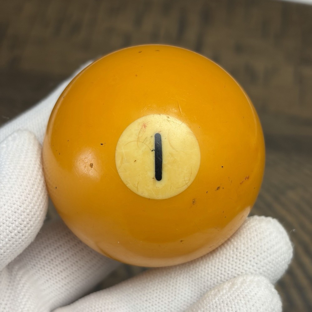 Vintage Pool Billiard Ball 1 Solid Bakelite Tested 2 1/4" Standard Replacement