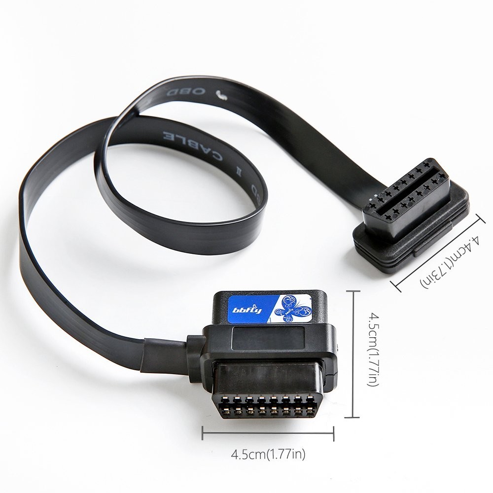 Compact OBD II 16 Pin Splitter Extension - 2FT for Scan Tools and Diagnostics