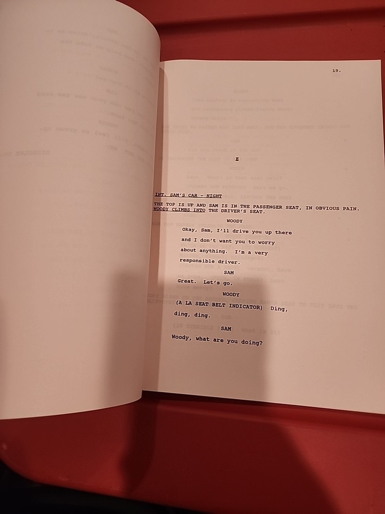 Paramount TV Show Cheers Script "Sam Time Next Year"