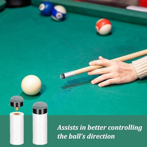 10Sets Pool Cue Tips Replacement Kit, No Glue Pool Cue Tips with White