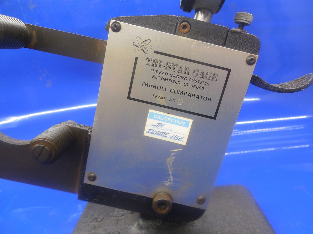 TRI START GAGE TRI ROLL COMPARATOR FRAME # 9 MACHINE SHOP INSPECTION No. 9