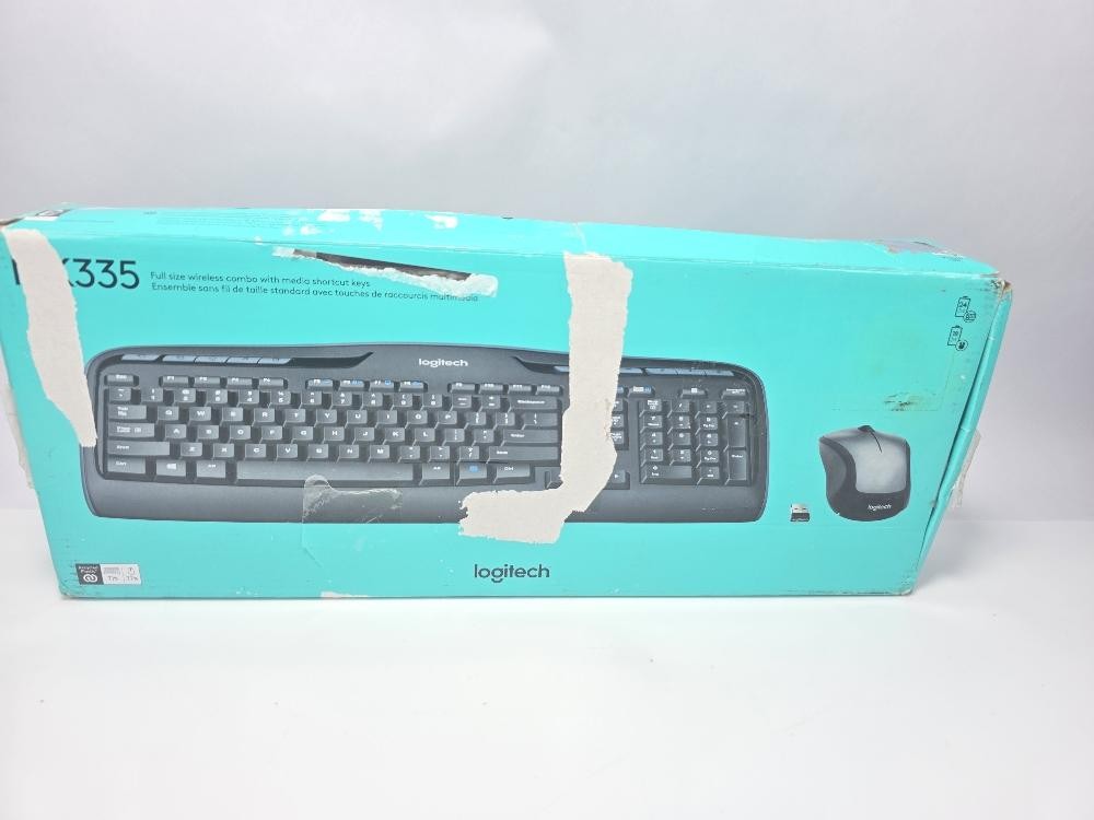 Logitech MK335 Wireless Keyboard Mouse Combo Quiet Keys USB Black Silver