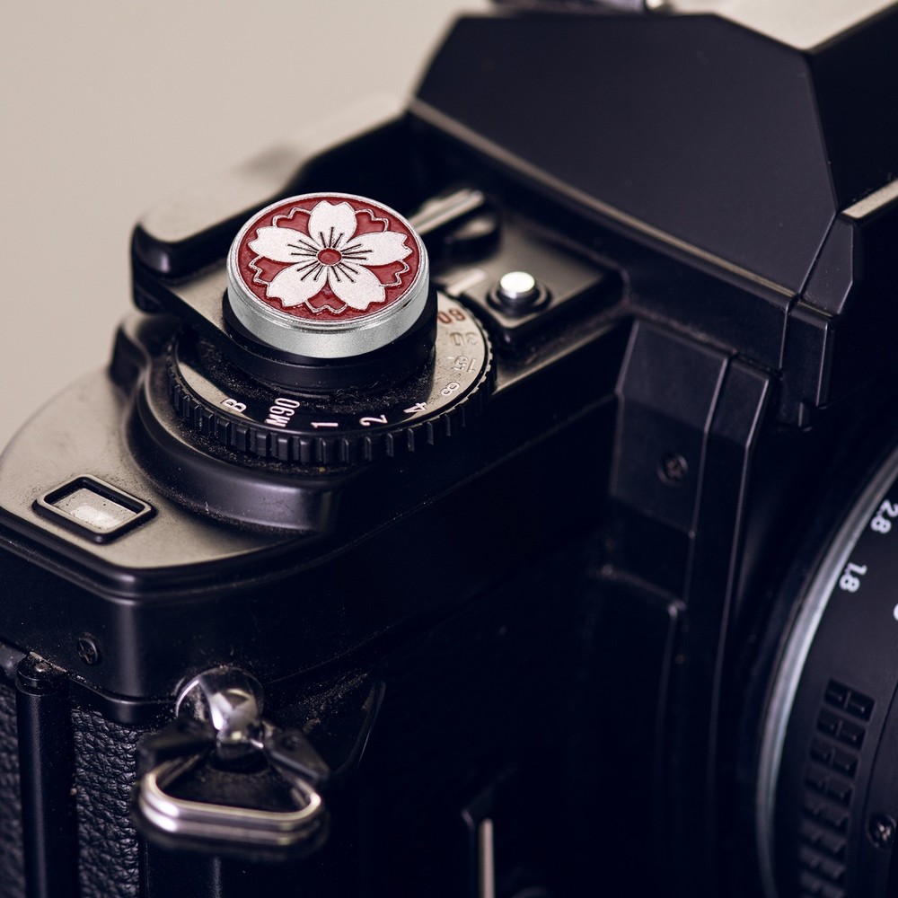Shutter Button (Red) Camera Soft Release Button Adhesive, for Fuji