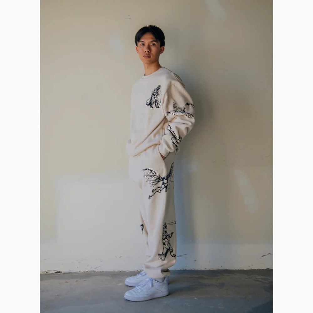 Godzilla Kaiju Print Sweatpants Designed by Toho, Large