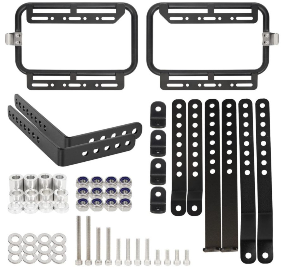 Universal Upgrade Motorcycle Side Case Mounting Kit Support Rack -NEW OPEN BOX