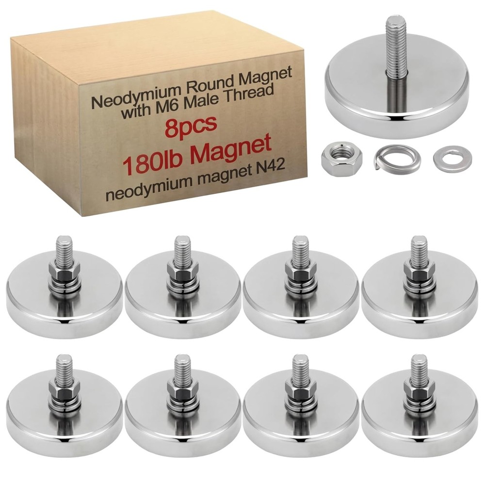 Super Powerful Neodymium Round Magnet - 180lb Vertical Pull