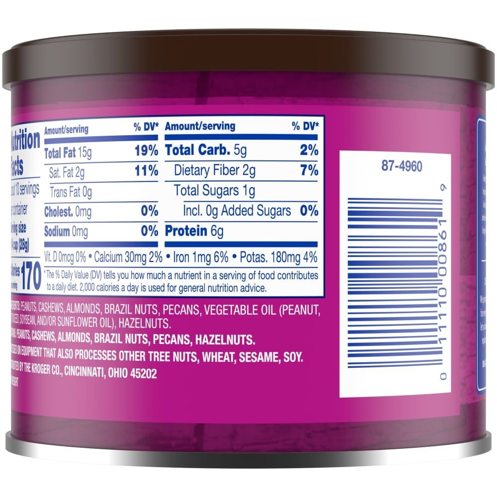 Kroger Unsalted Mixed Nuts 10.3 oz - Pack of 3